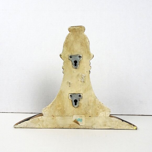 Vintage Pier 1 Gold Gilded Crackled Wall Scone Shelf Distressed Half Circle 10" - Picture 6 of 6